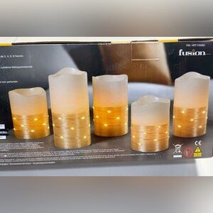 Fusion Fairy Light Multifunction Remote Control LED Candles, Gold  (5 Count)